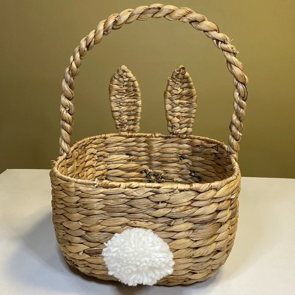Crate&Barrel Whimsically Cute and Rustic Bunny Basket with Adorable Detailing 🐰